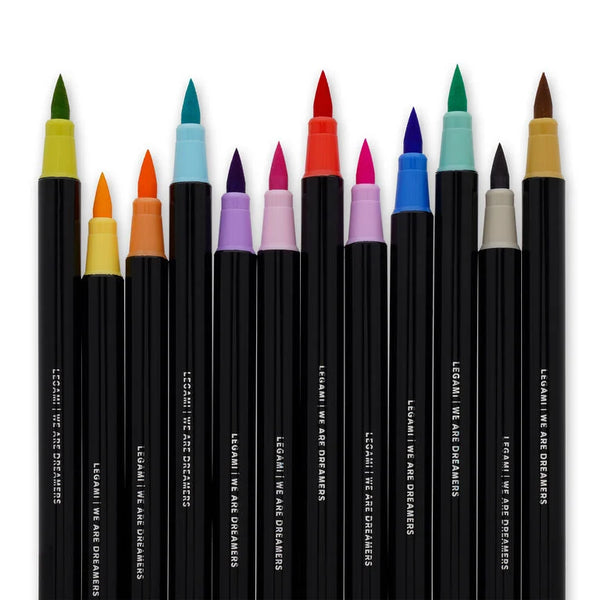 Set di 12 Pennarelli con Punta Pennello Pastel Colours - Brush Markers