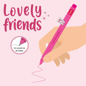 Penna Gel con Animaletto Decorativo Unicorn "Believe in Magic" - Lovely Friends