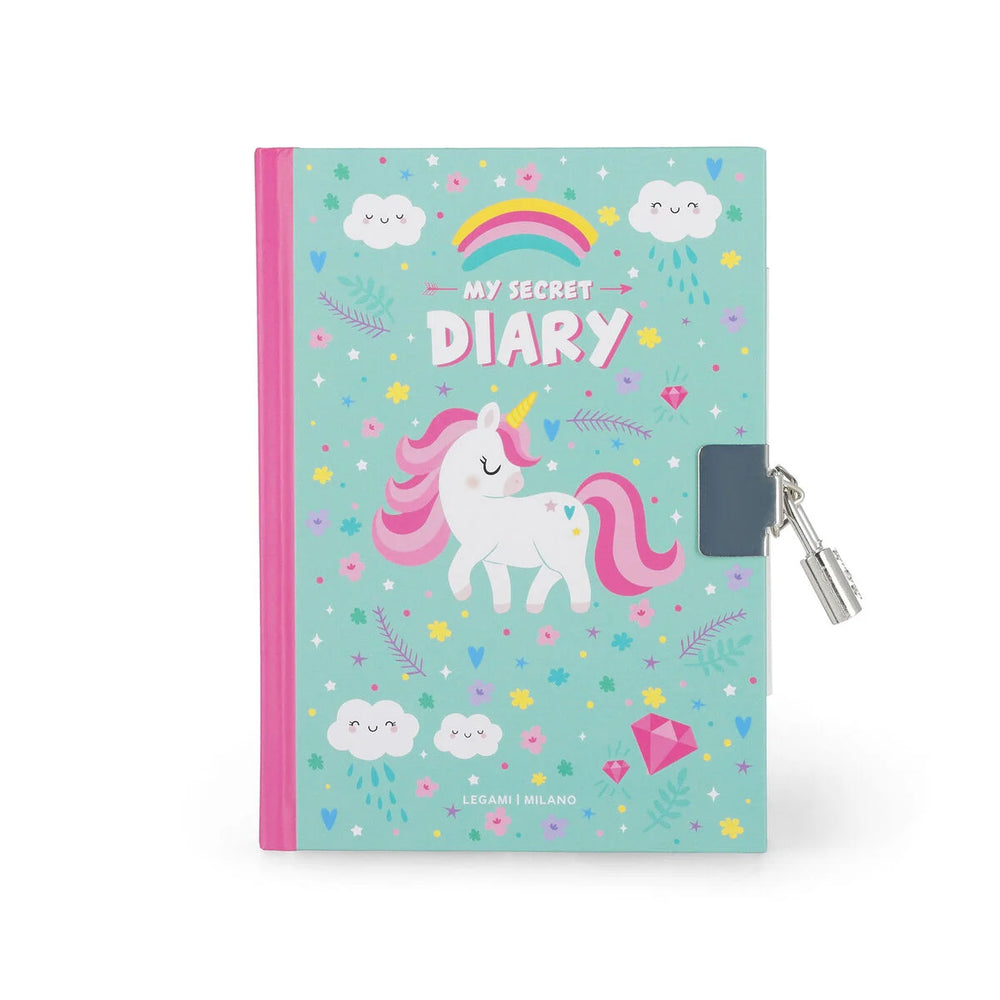 Diario Segreto con Copertina Rigida Illustrata e Lucchetto - Unicorn - My Secret Diary