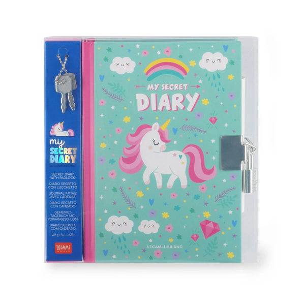 Diario Segreto con Copertina Rigida Illustrata e Lucchetto - Unicorn - My Secret Diary