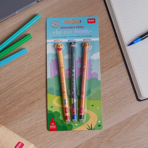 Set di 3 Penne Cancellabili - Erasable Pen - Fur-ever Friends