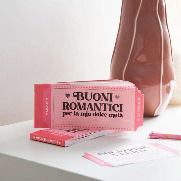Blocchetto da 24 Voucher Romantici - Italiano - Gift Vouchers