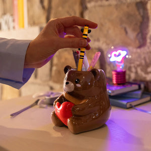 Portapenne in Ceramica - Teddy Bear - Desk Friends