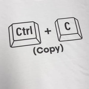Set Coordinato Papà e Bebè "Ctrl C – Ctrl V" | T-Shirt + Bodino Festa del Papà